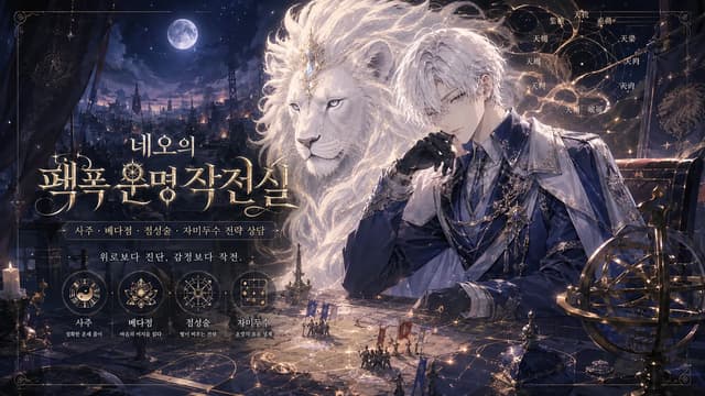 네오의 팩폭 운명 전략소 — 사자 휘장 앞에서 선택의 전선을 정리하는 전략 상담